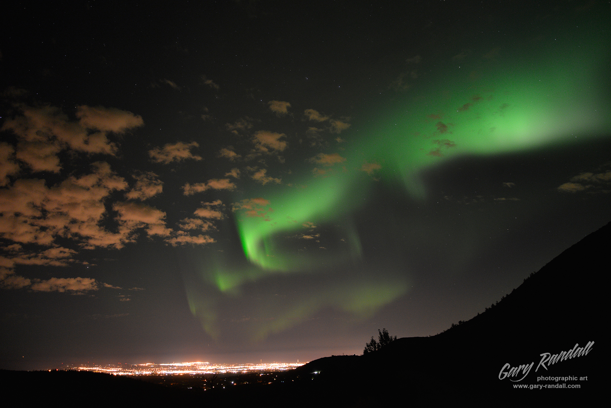 The Northern Lights over Anchorage Alaska